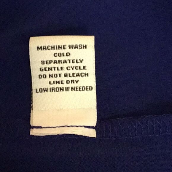 3/4 sleeve dress with belted waist in size PS in a royal blue color - Picture 14 of 16